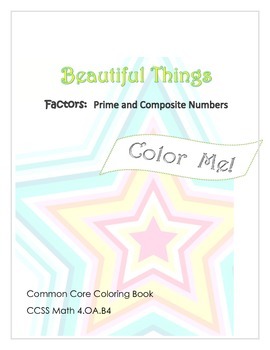 Preview of FREEBIE!  Color Me:  Prime and Composite Numbers, Factors