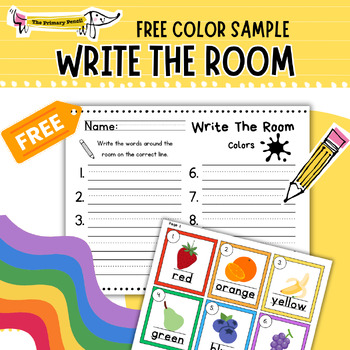 Write the Room Monster Color Words Activity  Writing center kindergarten,  Color word activities, Kindergarten writing