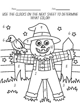 FREEBIE: Color by Clock! Time on the Clock tells what Color! | TPT