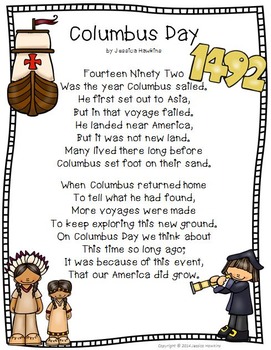 *FREEBIE* Columbus Day Poetry Pack ~ w/ daily Shared Reading plans for ...