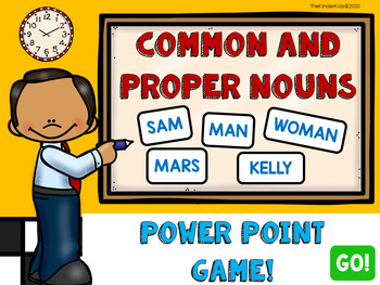 Preview of FREEBIE! Common Nouns and Proper Nouns PowerPoint Game