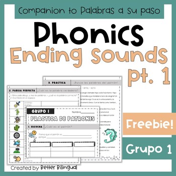 Preview of FREEBIE Companion to Palabras a su Paso Patrones | Spanish Phonics Lesson