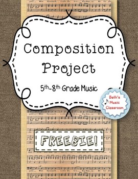 Preview of FREEBIE! Composition Project for Middle School