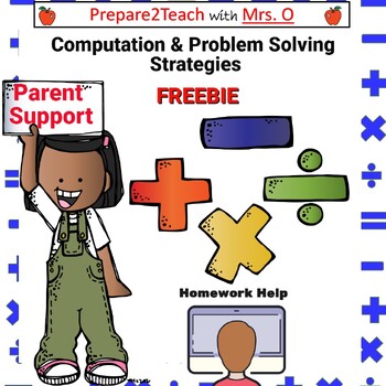Preview of FREEBIE - Computation & Problem Solving Strategies Parent Support Guides
