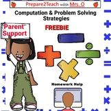 FREEBIE - Computation & Problem Solving Strategies Parent 