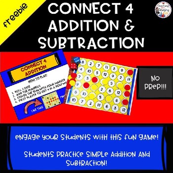 Preview of FREEBIE!!  Connect Four Addition and Subtraction Fact Practice