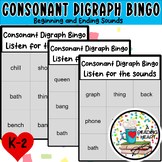 FREEBIE Consonant Digraph Bingo