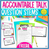 Accountable Talk Question Stems Partner Cards Freebie