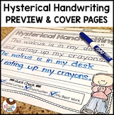 Hysterical Handwriting Worksheets FREEBIE | Includes Cover Page