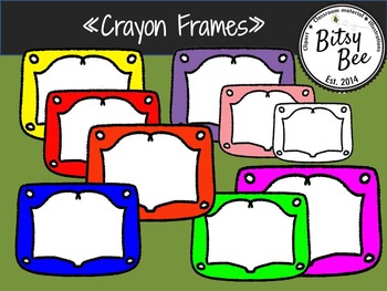 Preview of FREEBIE "Crayon Frames" (Bitsy Bee Clip Art)