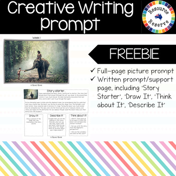 Preview of {FREE} Creative Writing Prompt (inc. image, story starter and writing prompts)