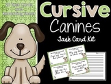 FREEBIE!! Cursive Canines Task Card Kit