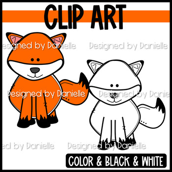 Cute & Colorful Fox Clip Art by Designed by Danielle | TpT