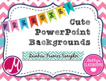 FREEBIE Cute PowerPoint/Google Slides Digital Backgrounds-Sampler!
