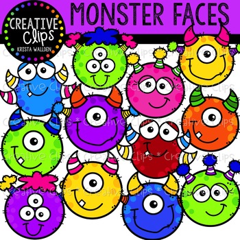 cute monster face clip art