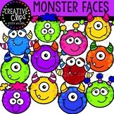 Monster Faces: Monster Clipart {Creative Clips Clipart}