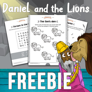 Preview of FREEBIE: Daniel and the Lions Activity Pack [Beginners]