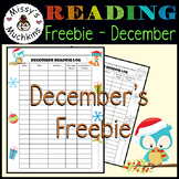 FREEBIE! December Reading Log *B&W and Color* Winter Theme