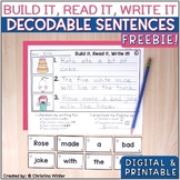 FREE Decodable Sentence Building Activities - Print and Digital