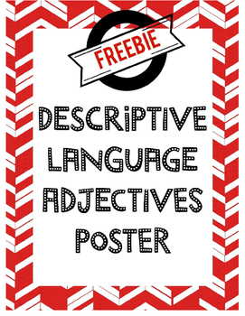 Preview of FREEBIE Descriptive Language Vocab Poster