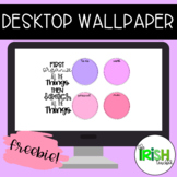 FREEBIE! Desktop Organizer Wallpaper