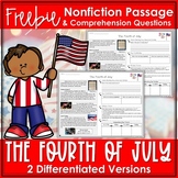 Fourth of July Nonfiction Reading Passage FREEBIE