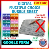 FREEBIE - Digital Multiple Choice Bubble Sheet - Use with 