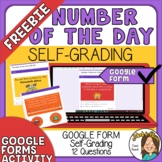 FREEBIE - Digital Number of the Day - Self Grading Google Form