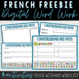 FREEBIE: Digital Word Work Activities / GRATUITÉ: Étude de mots
