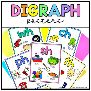 Digraph Posters by School Days With Miss Mae | TPT