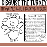 FREEBIE Disguise a Turkey with Parent Letter