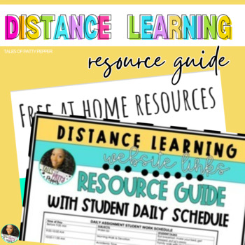 Preview of FREEBIE Distance Learning| Website Links Resource Guide + Daily Student Schedule