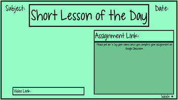 Preview of FREEBIE! Distance Teaching Google Slides Template