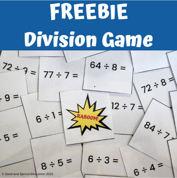 Preview of FREEBIE Division KABOOM Game for Grades 3 to 5