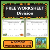 FREEBIE - Division Worksheet - Divide by a 1-digit divisor