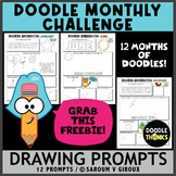 FREEBIE! Doodle Monthly Challenge All Year Long Drawing Cr
