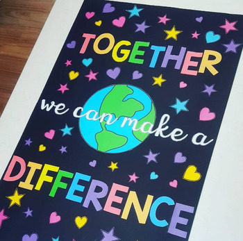 FREEBIE Door Display - Together We Can Make A Difference | TpT