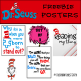 FREEBIE Dr. Seuss Posters Set of 3 for Classroom Bulletin Board