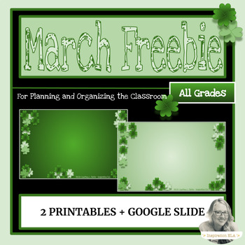 Preview of FREEBIE - EDITABLE & PRINTABLE March Shamrock Digital Image