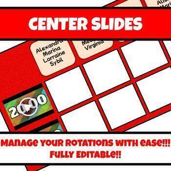 Preview of FREEBIE!!!! EDITABLE Rotation/Center Slides!!