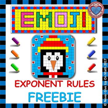 Preview of FREEBIE EMOJI - Exponent Rules (1st Introduction - Definitions)