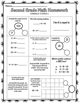 homework assignments for second graders