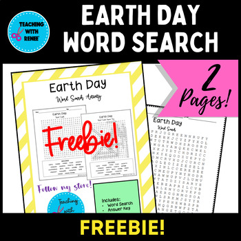 Preview of FREEBIE Earth Day Word Search