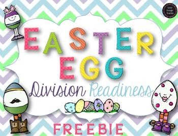 Preview of {FREEBIE} Easter Egg Division Readiness Task Cards