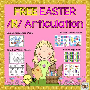 Preview of FREEBIE! Easter Egg Hunt Articulation - /R/ Sound Game & Activity