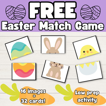 Preview of FREEBIE | Easter Matching Game | Memory | Executive Functioning | Spring