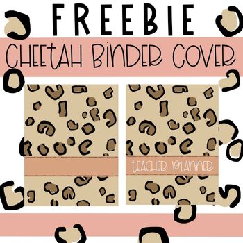 Preview of FREEBIE! Editable Cheetah Binder Cover