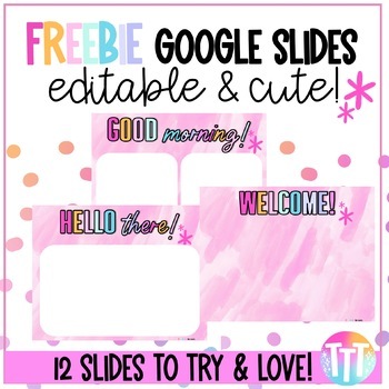 Preview of FREEBIE Editable Google Slides