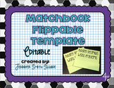 FREEBIE Editable Matchbook Flippable Template for Personal Use