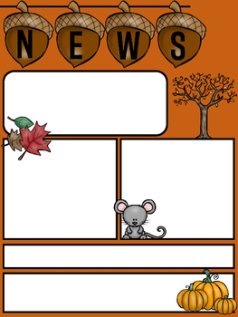 Preview of FREEBIE: Editable Newsletter Template for Fall